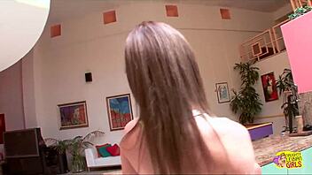 Horny Brunette Lesbian Fingers and Eats Out Messy Roommate!