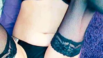 feeling deep thrusts in stockings, on knees, loving anal