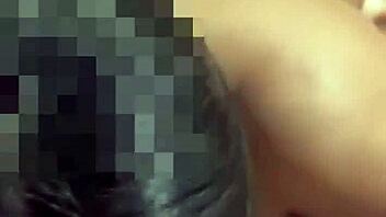 Wife gives blowjob to monster cock.