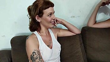 Girls having fun while boyfriends are out, showing big asses and wet pussies