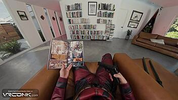 Vr Conk Horny Elektra Sucks And Rides Deadpool's Huge Cock In Cosplay Parody Hd Porn