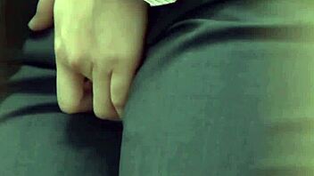 japanese teen 18+ caught masturbating in public spot