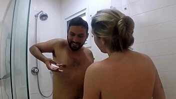Latina Takes Huge Cock in Bathroom with Raw Blowjob Action