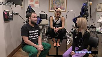 Dr Tampa gives Channy Crossfire a thorough yearly physical with intimate exams.