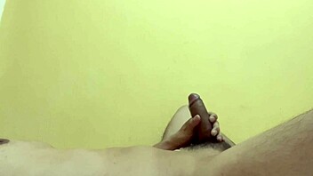 hot cum eruption in tight asshole during solo masturbation