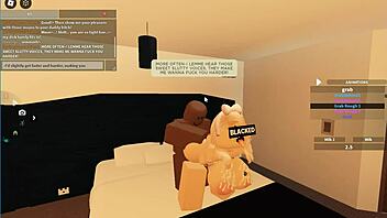 Blonde Takes Big Black Cock In Roblox Porn