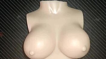 dolly asks for anal sex and presses small tits, want creampie?