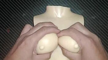 dolly asks for anal sex and presses small tits, want creampie?