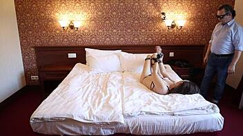 Sofi Gets Bound In Handcuffs And Lingerie, Tied Up In Hotel For Spanking