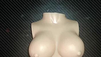 dolly asks for anal sex and presses small tits, want creampie?