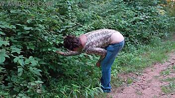 Milf in Thong Bodysuit on Trail