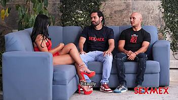 Sexy latina breastfeeds her husband's friend Lina Henao.