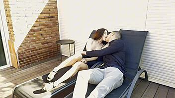 threesome with mary rock, her boyfriend, and the waiter at the restaurant