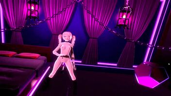 Gothic girl dominates guy in BDSM pegging session with Viro VR