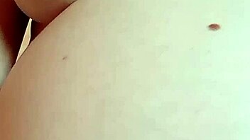 gentle pulling on those big natural tits