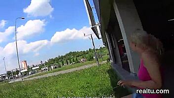 charming czech girl gets seduced in mall