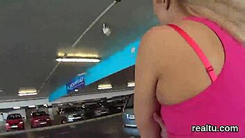 charming czech girl gets seduced in mall