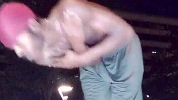 The beautiful mature woman waits for her husband to pick her up