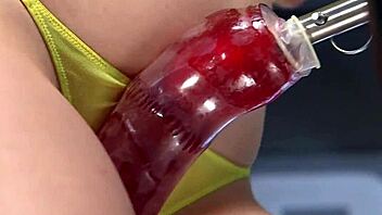 babe rubbing dildo in panties