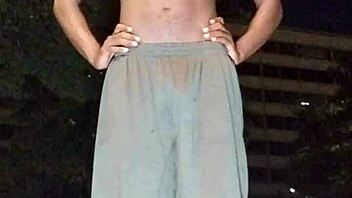 The beautiful mature woman waits for her husband to pick her up