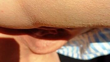 Mature Wife Flashes Huge Pussy Lips Close-Up