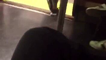 Big Ass Teen Groped on Train by Voyeur.