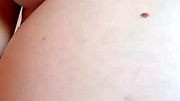 gentle pulling on those big natural tits