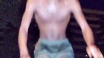 The beautiful mature woman waits for her husband to pick her up