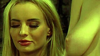 Pale white big boobs lesbian slave moans from fingering