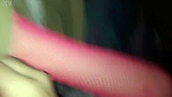 young wife in stockings enjoys intimate moment