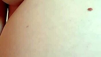 gentle pulling on those big natural tits