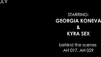 What's Behind The Scenes With Georgia Koneva And Kyra's Big Black Cock Action?