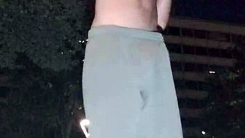 The beautiful mature woman waits for her husband to pick her up