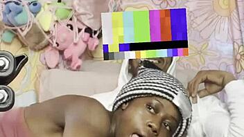 A girl is having fun with a guy on the couch