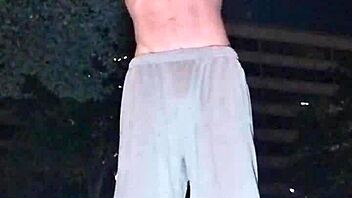 The beautiful mature woman waits for her husband to pick her up