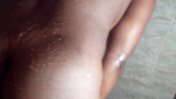 European couple enjoys rough shower sex