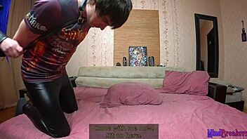 slave licks hot femdom mistress pussy with fantastic skill