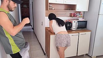 Risky sex with my cuckold’s best friend while he showers nearby