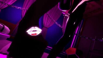 Gothic girl dominates guy in BDSM pegging session with Viro VR