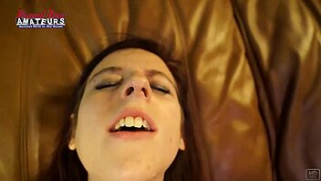 Petite Brunette Coed Katie Walls Sucks Big Cock Before Doggy Fuck.