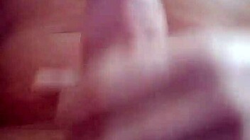 Cumming hard while everyone sleeps with huge cock out