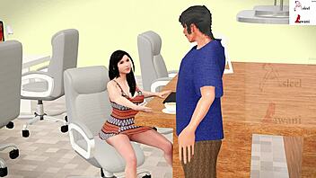 Jasmine Ko bent over in the office 😏