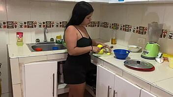 Secret Fuck With Stepfather In The Kitchen