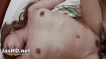 kinky asian mariru amamiya filled with creampie after wild bj.