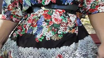 i can’t stop flashing my hairy mature pussy in public