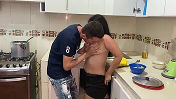 Secret Fuck With Stepfather In The Kitchen