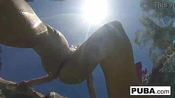 Blonde Pornstar Olivia Masturbates Nude In The Pool With Big Tits Exposed