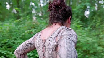 Milf in Thong Bodysuit on Trail