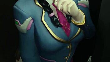 D.Va from Overwatch Gets Blacked in Hentai Animation