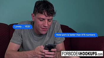 busty brunette and step-brother fuck